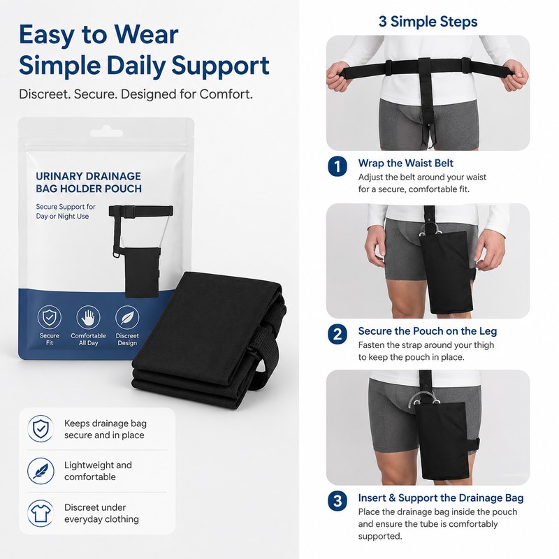Urinary Drainage Bag Holder for Daily Care – Lightweight Waist