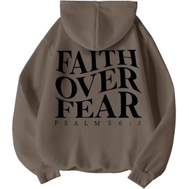 RoseSeek Women's Letter Print Hoodies Oversized Sweatshirt Long Sleeve Tops Pullover Pocketed Streetwear Women Outfits Grey X-Large