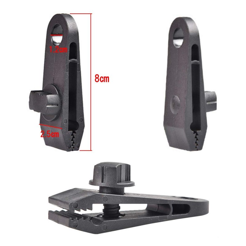 XSAJU Tent Clips, Tarp Clips, Set of 10, Strong Fixing,