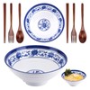 Gallipower 8" Faux Ceramic Ramen Bowl Set,2 Sets Asian Pho