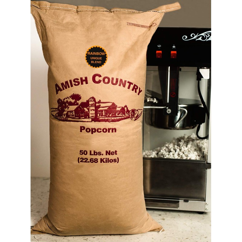 Amish Country Popcorn | 50 lb Bag | Rainbow Popcorn