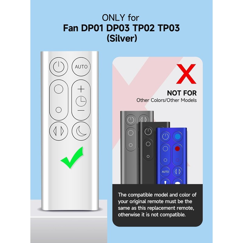 GOUYESHO New Replacement Remote Control for Dyson Fan TP02 TP03