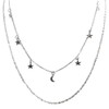 VIE Star & Moon Layered Necklace, Silver