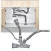 Sink Drain Assembly Kit for Double Bowl Basin, 2-in-1 Quick