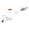 Black Cat U-float assembly for catfish fishing, 200 cm, dead