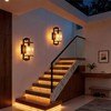 ZUIMEITIANS Modern Black Glass Wall Sconce with Super Clear Tempered