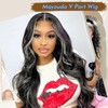 Mayouda Body Wavy V Part Wig Long Water Curly Wavy