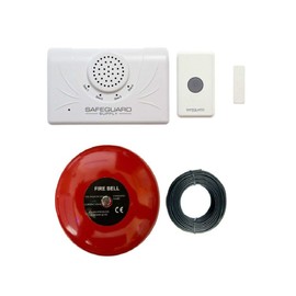 Safeguard Supply Door Alarm for Business When Entering - Commercial Series Wireless Door Chime with Loud 6 Inches Alarm Bell Ideal for Warehouse & Business Locations Needing A Loud Doorbell