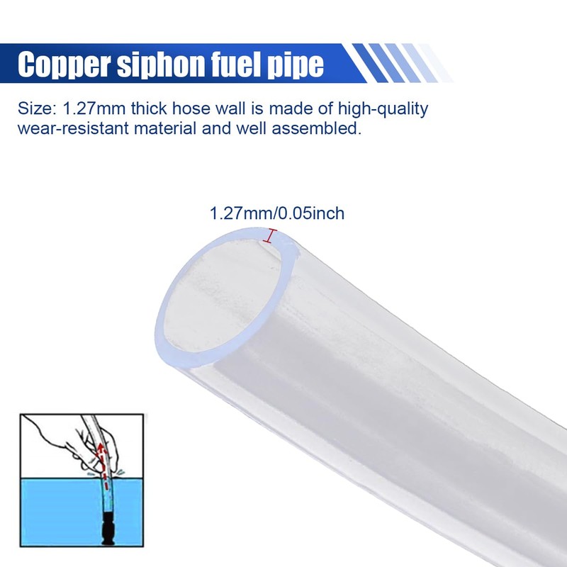 Shaker Siphon Hose for Gasoline, Gasoline Fuel Transfer Pump, Hand