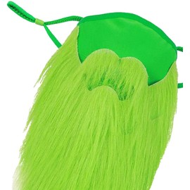 Fake Beard Leprechaun Beard Fake Mustache for St Patricks Day Costume Accessory Irish Party Supplies - Green 1