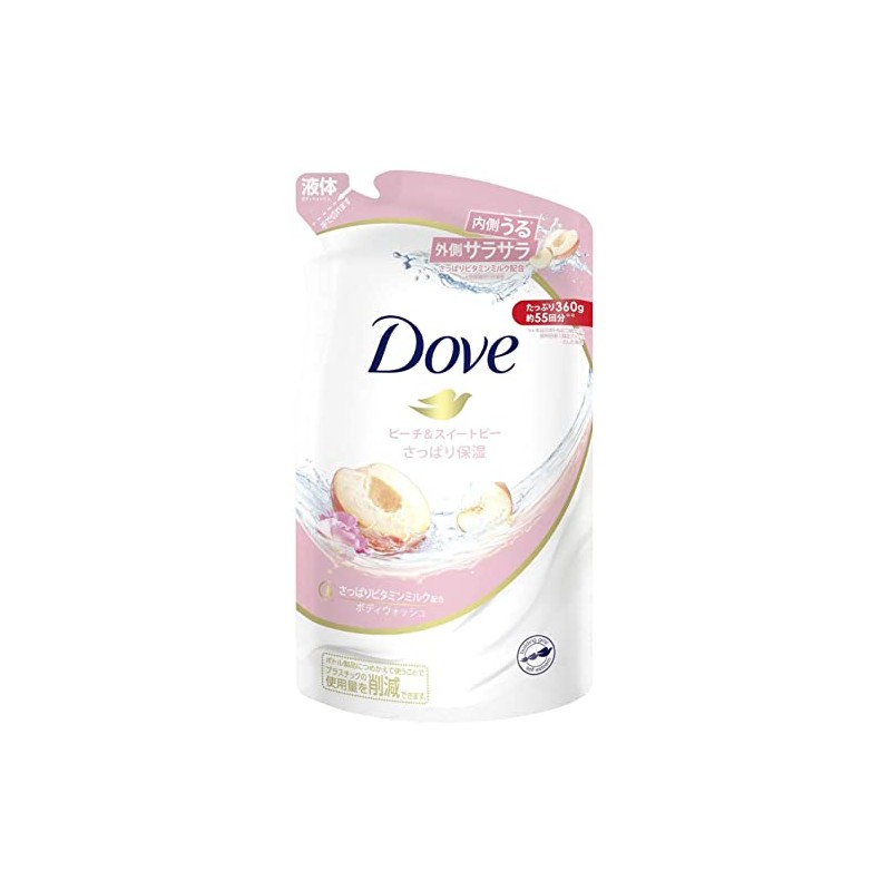 Dove Body Wash, Peach & Sweet Pea, Refill 10.7 oz