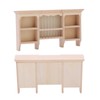 Dollhouse Display Cabinet,1/12 Miniatura Storage Cabinet Wall Mounted Hand Painted