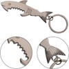 Shark Bottle Top Opener Keyring, 8.8 cm Metal Alloy, Silver