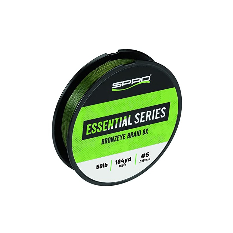 SPRO Fishing SBB8X-50MGN150 Bronzeye Braid 8X 50Lbs 150M/164Y Moss Green
