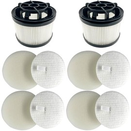 Dttery Filter Replacement for Levoit LVAC-200, LVAC-300 Cordless Stick Vacuum, LSV-V201-WUS, LSV-V202PE-BUS, 4 Pre-Motor, 2 Post-Motor Filters