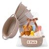 VIRETH HAUS 8pcs Small Woven Baskets with Gift Bags, Ribbons