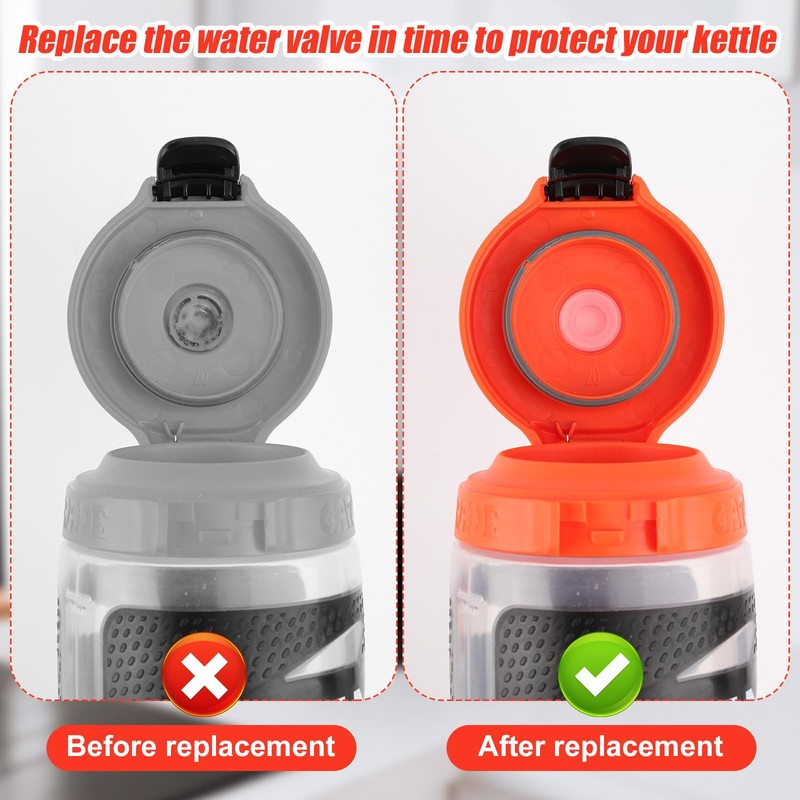 6pcs Dispensing Rubber Valves Compatible with Gatorade Water Bottle, Silicone