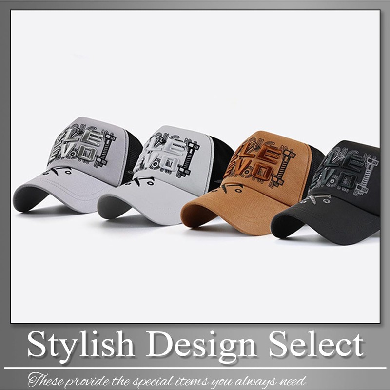 Buzz Selection CAP581 Mesh Cap, Hat, English Letters, Logo, Running,