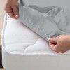 Purity Home 100% Cotton King Size Fitted Sheets Grey, Percale