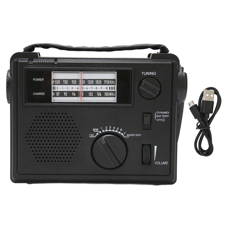 Crank Radio Portable FM AM WB Band Multi Powered Emergency
