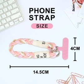 YYMT 2 Stück Handykette, Handy Schlüsselband, Geeignet für Taschen, Schlüsselanhänger, Kameragurte und Handyanhänger, Rosa & Smaragdgrün