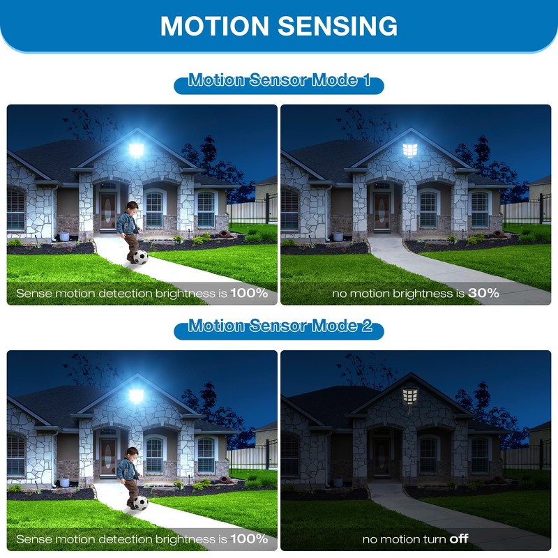 Solar Lights Outdoor,IP66 Waterproof Solar Street Lights Outdoor,6500K LED Dusk