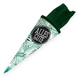 itenga Sibling School Cone - 35 Cm, Animals, Animal Pattern, Gift Packaging, School Cone, Cardboard Cone, Felt Closure, Children / Adults