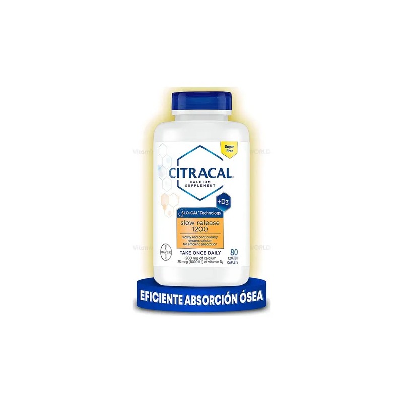 Suplemento Nutricional Bayer Citracal D3 Calcio y Magnesio, Sin Sabor