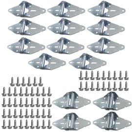 15 Pcs Garage Door Hinges Kits for 7' Height Garage Doors with Galvanized Finish Heavy Duty 14 Gauge Steel Corrosion Protection Suitable for Residential/Light Commercial Garage Door Replacement