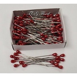 Corsage / Boutonniere Red Teardrop Pins 2" pk/144