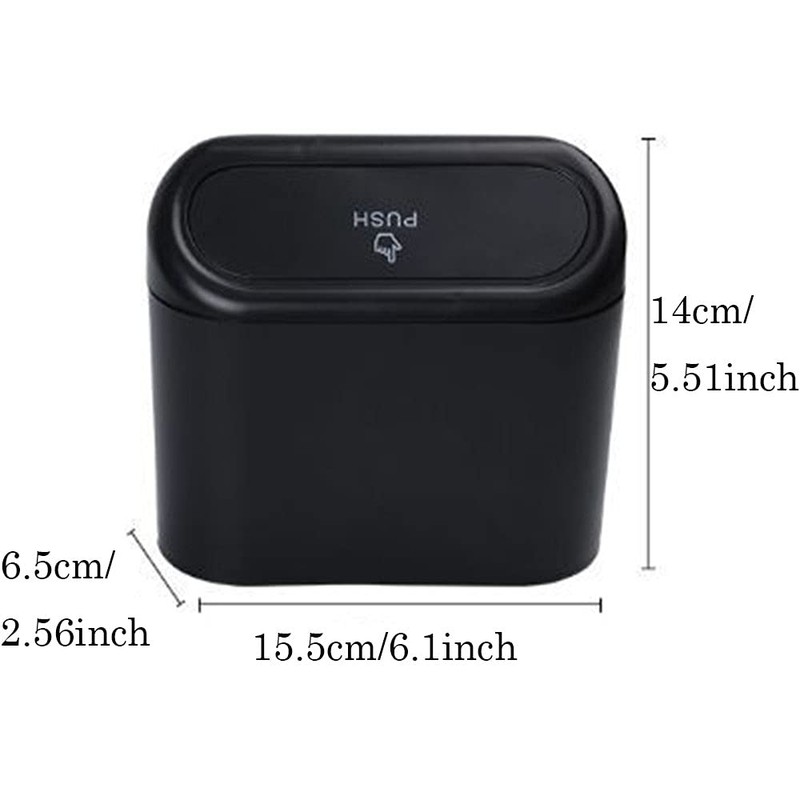 Riloer Mini Waterproof Car Bin with Black Lid Car Home