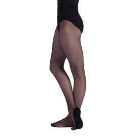 So Danca - Adult Fishnet Tights, Stockings for Dancers,Ultra Soft, Seamless, Ballet, Dancewear 85% Nylon/15% Spandex - TS98 (US, Alpha, Small, Medium, Regular, Regular, Black)