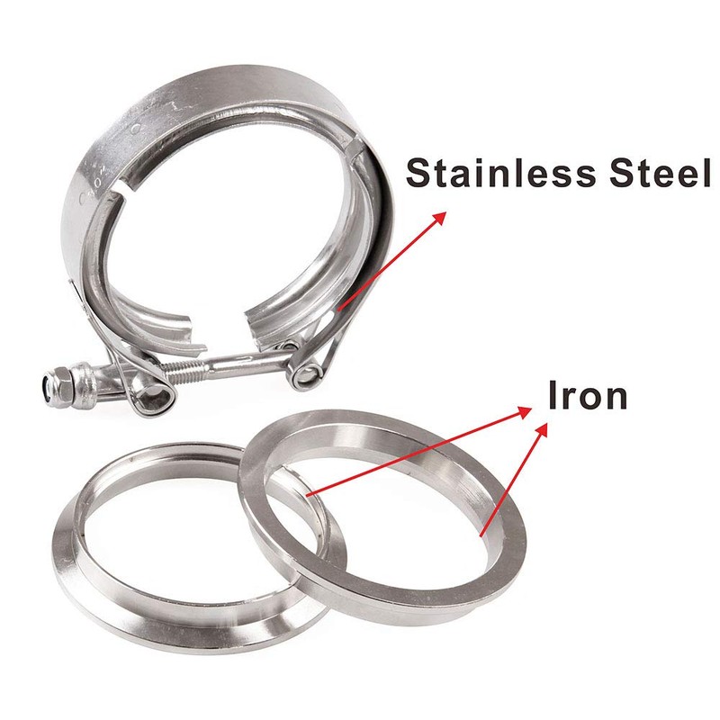 LPFIDI Universal 2.5 Inch V Band Clamp 76 mm Stainless
