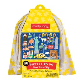 Mudpuppy New York City – 36 Piece Jigsaw Puzzle to Go Featuring Colorful Iconic Landmarks Perfect Travel Activity for Children Ages 3 and Up