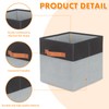 powerking Fabric Storage Box Bins, 2 Pack Foldable Cloth Storage