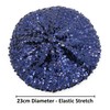 Cadoline Dark Blue Womens Elastic Sequin Polyester Flapper Cap Hat