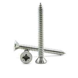 Hippo Hardware 3.5mm X 50mm (No.6 x 2") Countersunk Chipboard Self Tapping Wood Screws A4 Marine Grade Stainless Steel (Pack of 20)