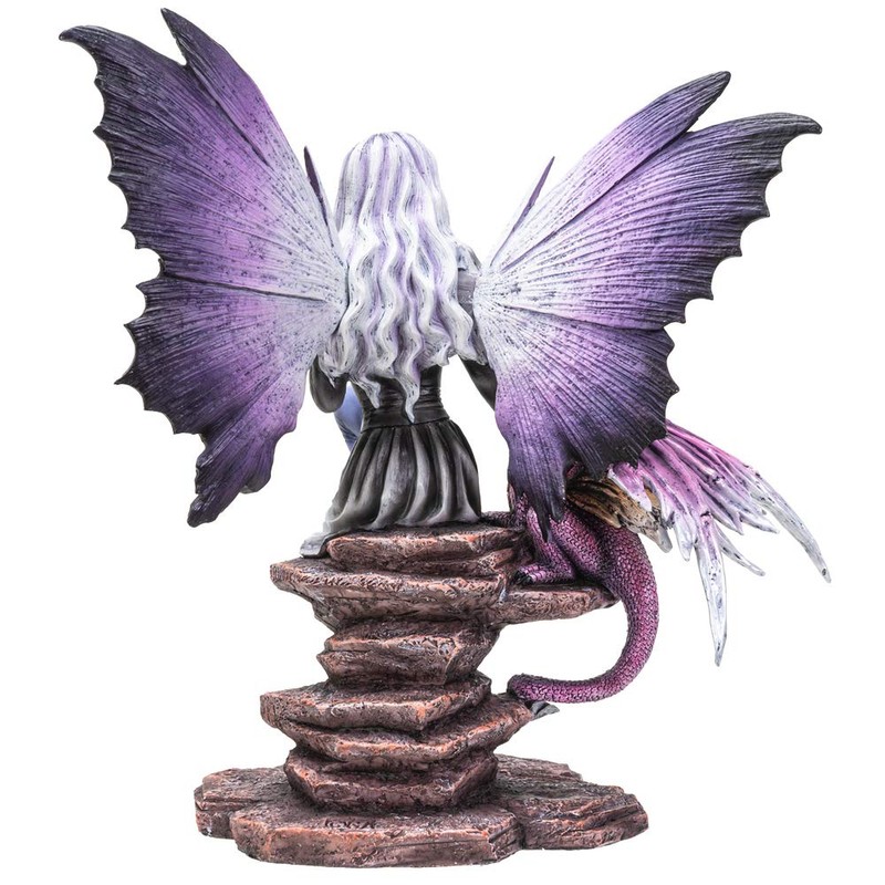 Pacific Giftware Fairyland Butterfly Fairy with Guardian Dragon Home Decor