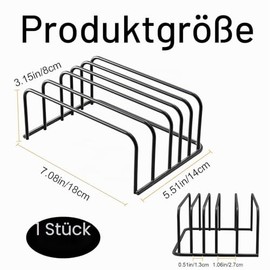 Chopping Board Holder with 5 Compartments, Chopping Board Holder, Kitchen Organiser, for Chopping Boards, Baking Trays, Trays
