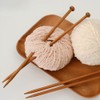 12PCS Knitting Needles.Wooden Crochet Hooks Set,Different Sizes Bamboo Knitting Needles,