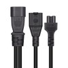 JORINDO 0.32M/1FT C14 to C5+5-15R Y Splitter Power Plug Cord,IEC32C0