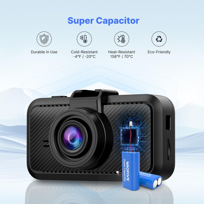 Dash Cam Front with 32G SD Card, Miofive 4K/2160P Car
