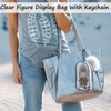 Clear Figure Display Bag with Keychain Case, Thickened Clear Keychain
