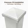 Decorex Hardware 3" x 3" Aluminum Pyramid Post Cap for