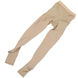 Calcetines de compresión, pantimedias de compresión de gradiente de presión uniforme de poliuretano de color piel con pantimedias de punta abierta para el hogar para exteriores para mujer(#2, L)