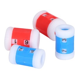 Plastic Knitting Counter Knitting Crochet Stitch Marker Row Counter for Rows Ring Sewing Tool Accessories Colour Blue and Red (2XL + 2XS)
