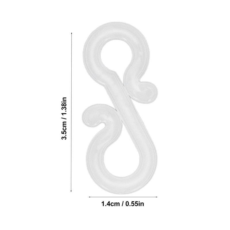 150Pcs S Shaped Hooks Sturdy Durable Plastic Dual Ends Multipurpose