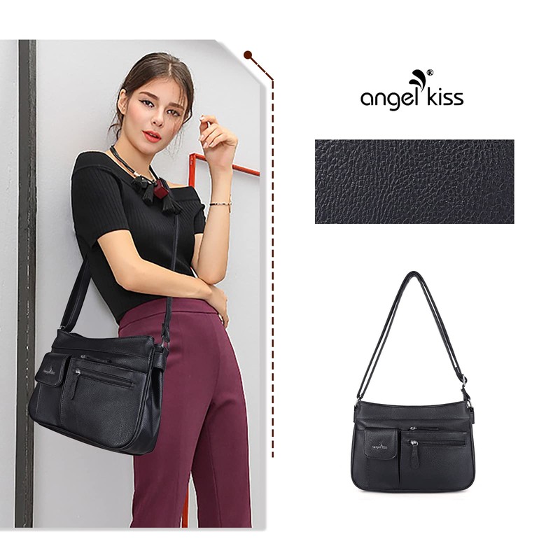 Angel Kiss Women's Handbag, Small Shoulder Bag, Leather Shoulder Bag