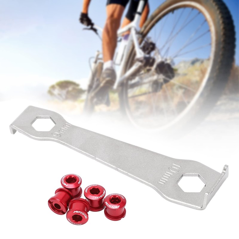 Chainring Screws & Screw Wrench Kit, Corrosion Resistant Single Chainring