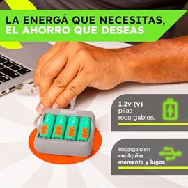 100%PeakPower Pilas Recargables AAA 12 Unidades 1000 mAh NiMH 1.2 V, Precargadas – Alta Capacidad y Rendimiento – Baterias Recargables AAA para Juguetes, Controles Remotos y Videojuegos